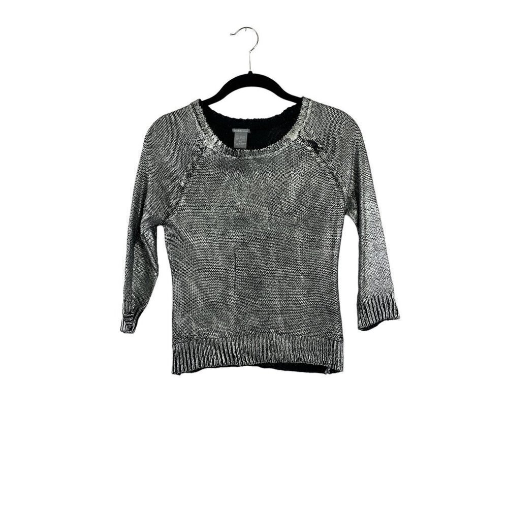 Charlotte Russe Women's Silver Metallic Top